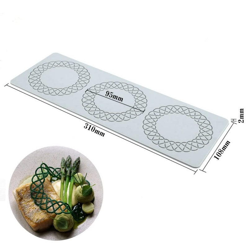 TUKE Silicone Molds 3D Hollow Leaf Chocolate Molds Honeycomb Bee Candy Mold Flower Pattern Fondant Mold Cake Topper Sugar Craft Decoration (S_Flower_12.40 * 4.32 * 0.08inch) - Image 4