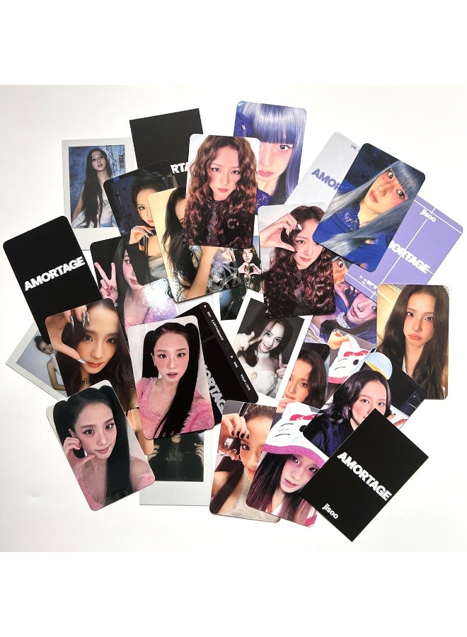 NIBEMINENT 4 Pcs Kpop JISOO AMORTAGE Lomo Cards Card For Fans Collection Gifts - Image 2