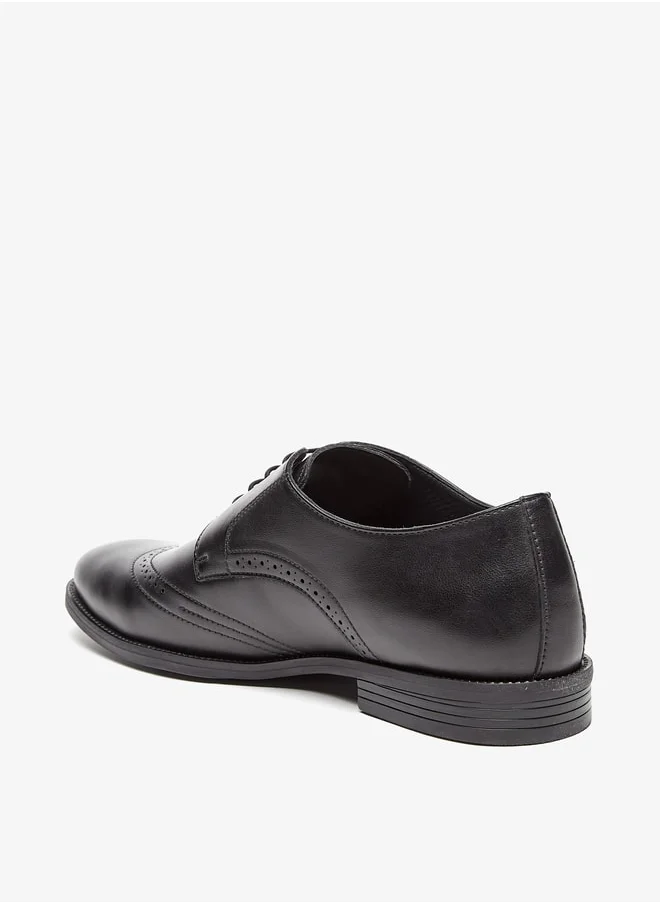 LBL by Shoexpress Perforated Lace-Up Derby Shoes