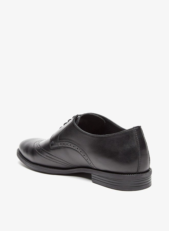 LBL by Shoexpress Perforated Lace-Up Derby Shoes  - Image 2