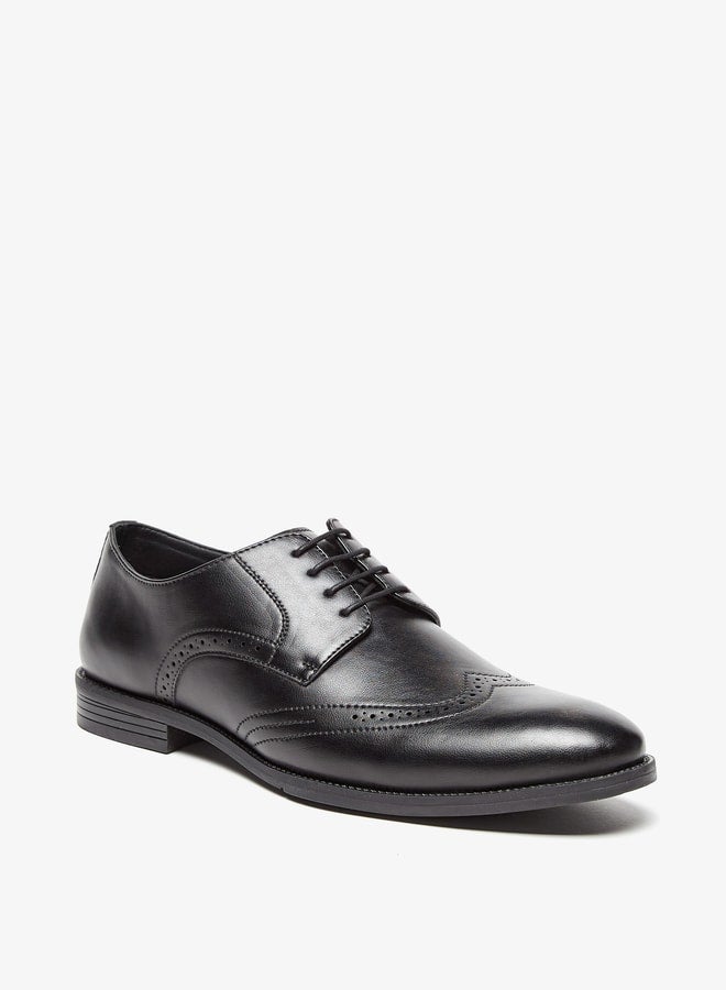 LBL by Shoexpress Perforated Lace-Up Derby Shoes  - Image 1