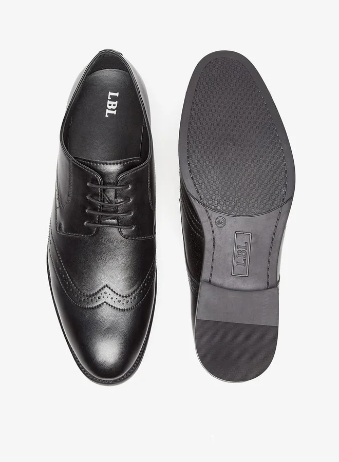 LBL by Shoexpress Perforated Lace-Up Derby Shoes