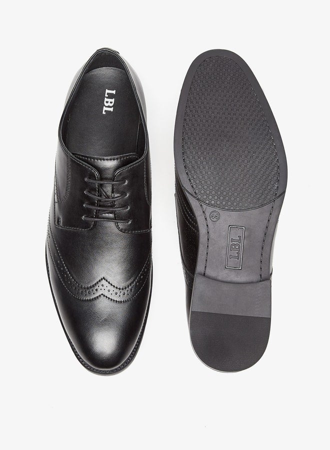 LBL by Shoexpress Perforated Lace-Up Derby Shoes  - Image 4