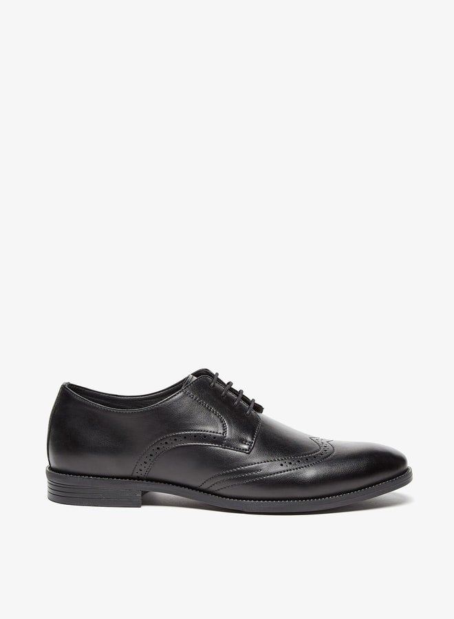 LBL by Shoexpress Perforated Lace-Up Derby Shoes  - Image 3