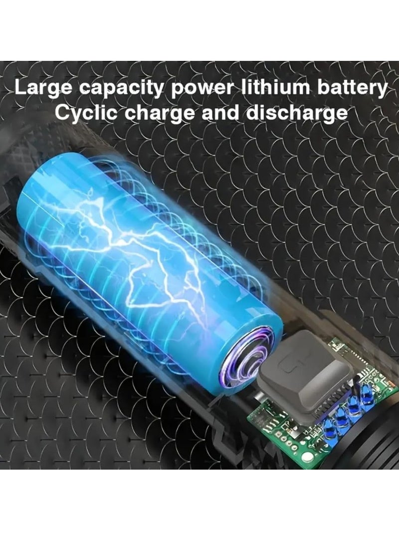 عربست Zoomable LED Flashlight 1 Pieces, High Lumens Rechargeable Tactical Flashlights, High Powered Super Bright Flashlight, 3 Modes Waterproof Handheld Flash Lights for Outdoor Home Camping Hiking  - Image 4