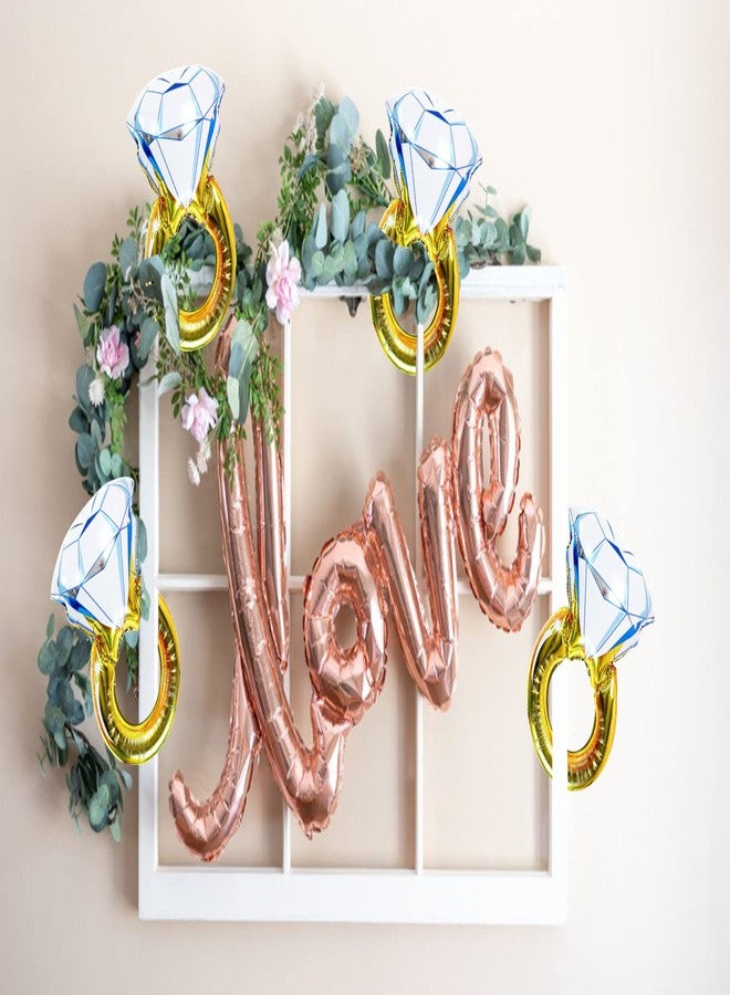 LMGERBUD 2Pcs Engagement Mylar Balloons,Marriage Engagement,Wedding Bridal Shower Party Supplies. - Image 5