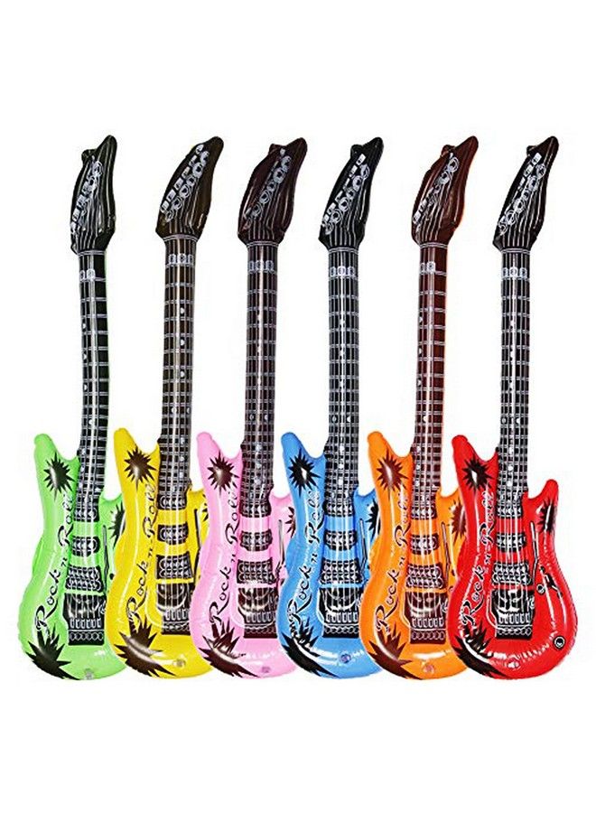 Dr.DuDu جيتار قابل للنفخ مقاوم للماء بألوان متنوعة لتزيين الحفلات (6 عبوات) - Image 2