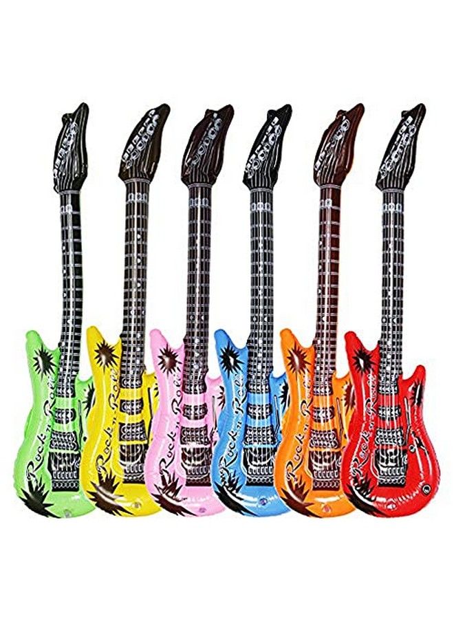 Dr.DuDu جيتار قابل للنفخ مقاوم للماء بألوان متنوعة لتزيين الحفلات (6 عبوات) - Image 1