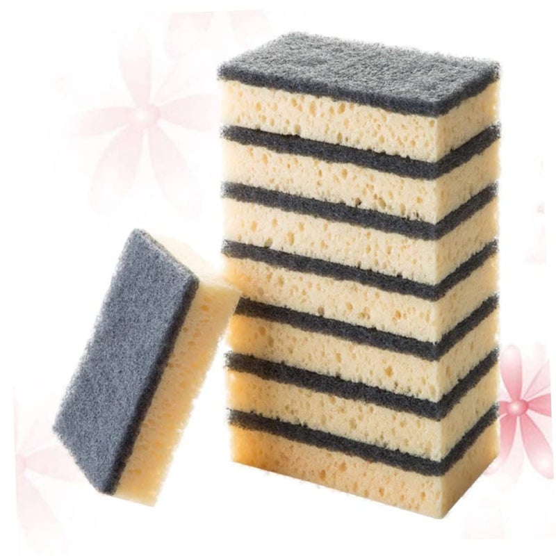 16 Pieces Double Sided Non Scratch Cleaning Sponges Kitchen Bathroom Scouring Pads For Dishes Utensils Cookware Durable Wash Sponge Black - Image 3