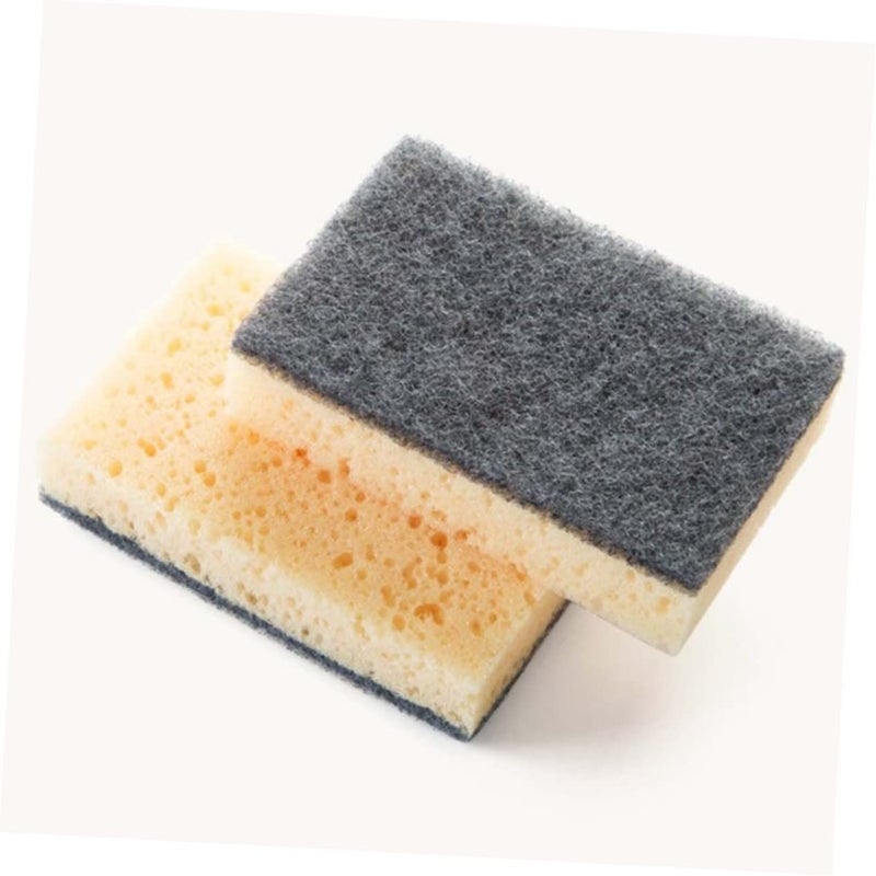 16 Pieces Double Sided Non Scratch Cleaning Sponges Kitchen Bathroom Scouring Pads For Dishes Utensils Cookware Durable Wash Sponge Black - Image 4