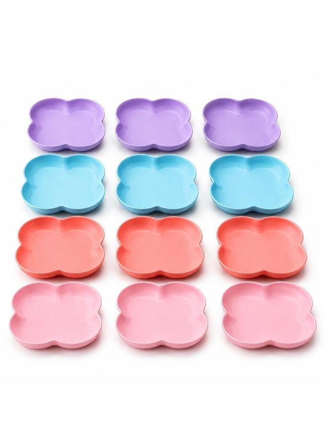 favilla Multi-purpose plastic serving dish with a 4-petal rose design – 12 pieces – 20x20x2 cm – Code 625 - Image 5