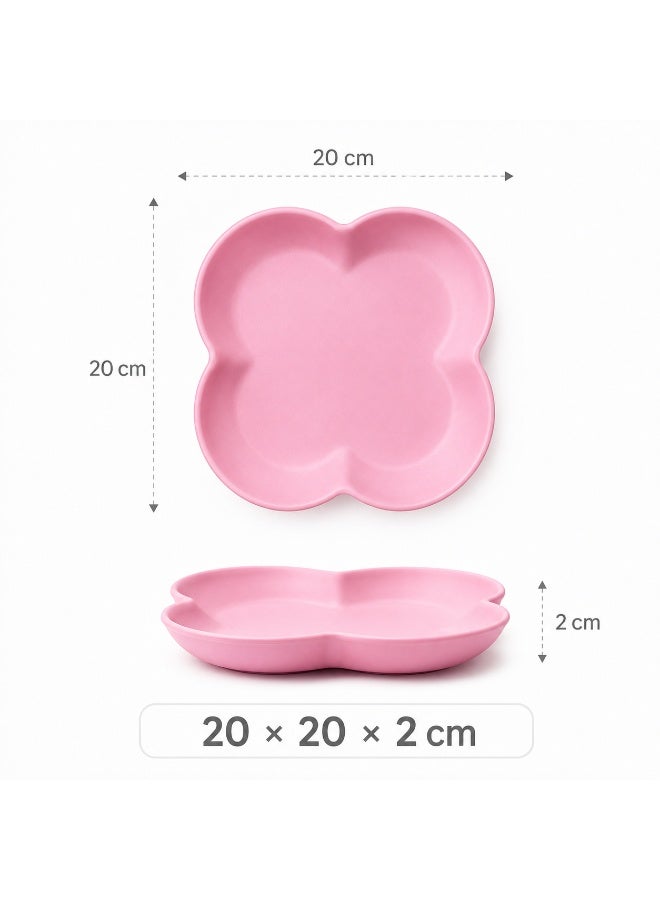 favilla Multi-purpose plastic serving dish with a 4-petal rose design – 12 pieces – 20x20x2 cm – Code 625 - Image 2