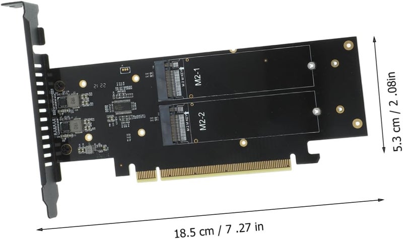 SMASOLO Pci-e Adapter Port Nvme Expansion Board Dual-Sided Ssd Converter Card for Server Chassis High Stability and Easy Installation Compatible Nvme Protocol - Image 2