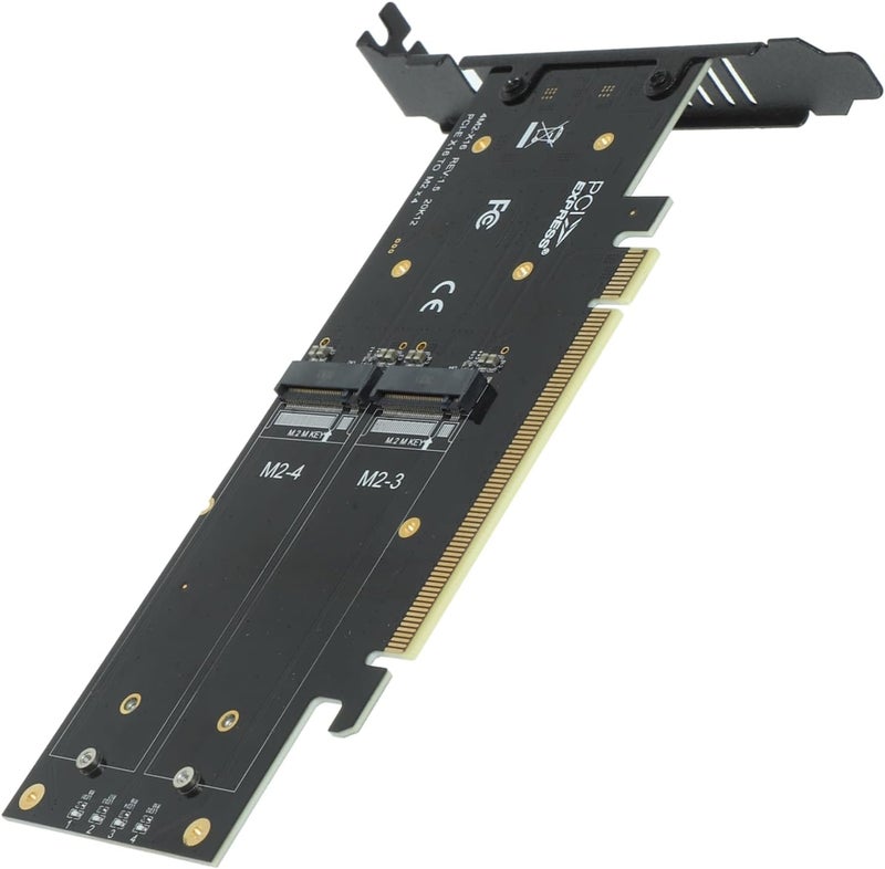 SMASOLO Pci-e Adapter Port Nvme Expansion Board Dual-Sided Ssd Converter Card for Server Chassis High Stability and Easy Installation Compatible Nvme Protocol - Image 1