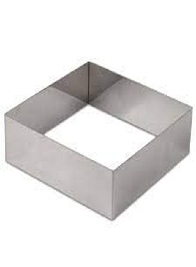 BAKING SET Square Cake Ring Stainless Steel Cutter Heavy Ring (5�5 inch Diameter X 2 inch Height) | - Image 1