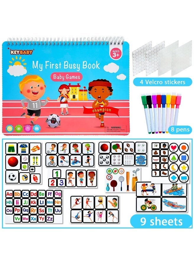 Reusable educational learning sticker books, quiet books, preschool activity books, sensory toys, kindergarten educational toy gift sets. - Image 2