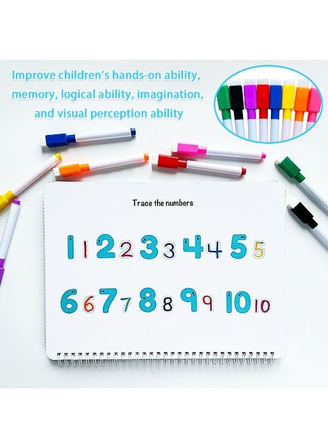 Reusable educational learning sticker books, quiet books, preschool activity books, sensory toys, kindergarten educational toy gift sets. - Image 3