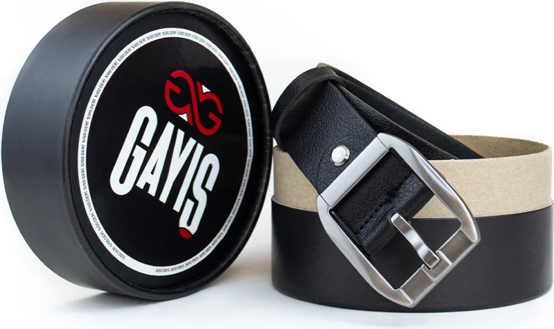 Gayış Gaış Special Boxed| Premium 100% Leather | Men's Denim-Fabric Trouser Belt | Soft Italian Leather Belt