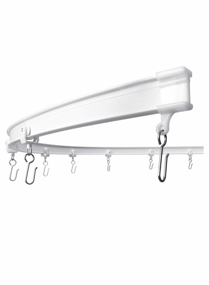 Flexible Bendable Curtain Track, Curved Ceiling Track for Curtains, Room Dividing Ceiling Track System (10ft) - Image 1