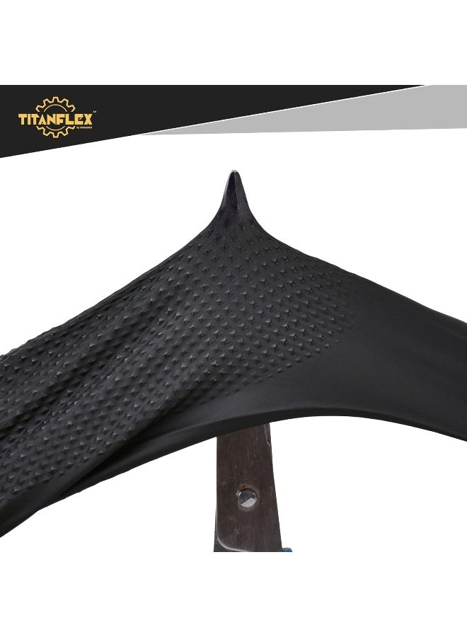 Titanflex Thor Grip Heavy Duty Black Industrial Nitrile Gloves With Raised Diamond Texture, 8-Mil, Latex Free, 100-Ct Box - Image 1