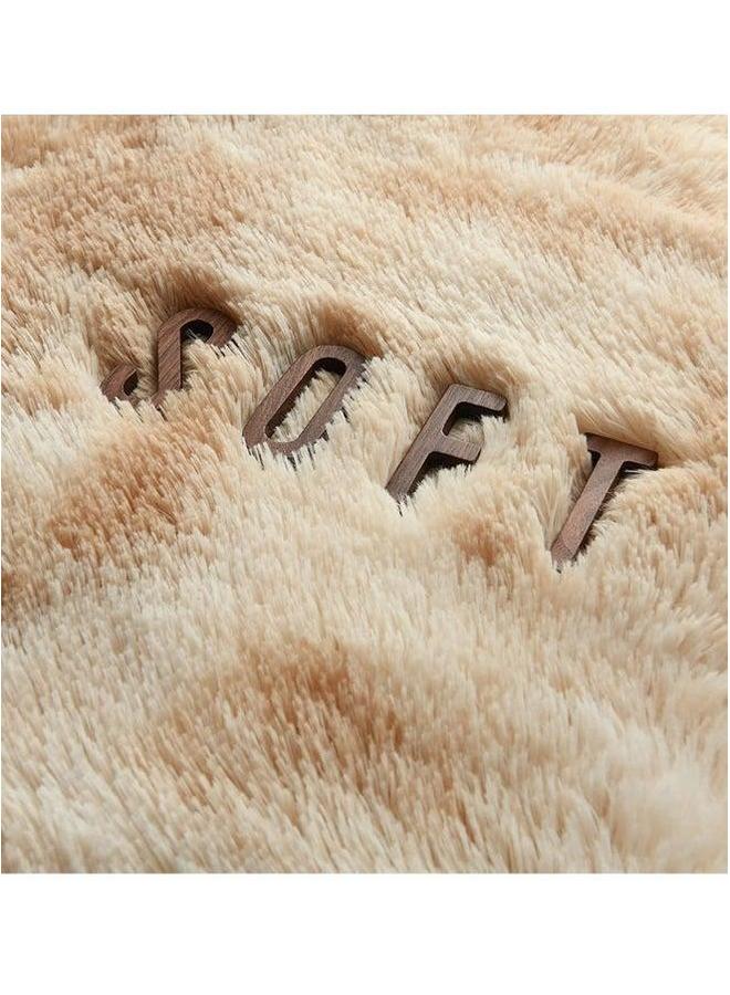 HOMESTAR سجاد حديث ناعم الملمس منطقة سجادة كبيرة لغرفة المعيشة غرفة النوم سجادة أرضية مضادة للانزلاق فاخرة عالية الوبر ملونة للأطفال 160*200 سم - Image 5