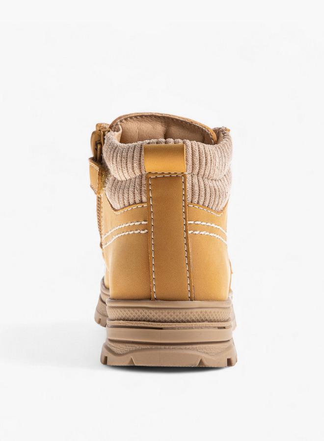 Pablosky Boys Ribbed Hook and Loop Ankle Length Boots - Image 4