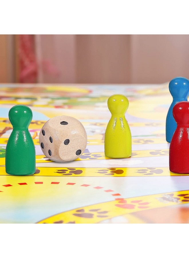 STOBOK 50 Pcs Multicolor Wooden Pawns Board Game Pieces With 2 Dice - Tabletop Markers Chess Pieces for Board Games - Image 5