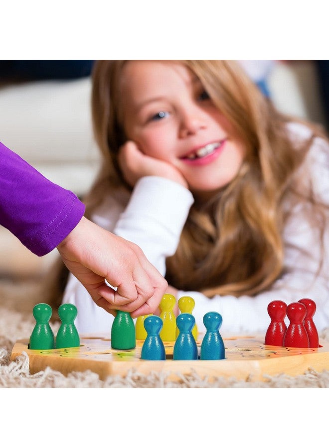 STOBOK 50 Pcs Multicolor Wooden Pawns Board Game Pieces With 2 Dice - Tabletop Markers Chess Pieces for Board Games - Image 3