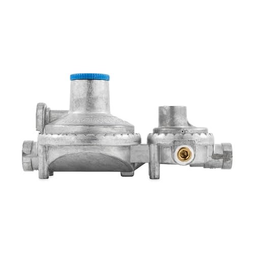 Camco Vertical Two Stage Propane Regulator Compatible with 20 lb or 30 lb Propane Tanks with ACME Threads 14inch Female NPT inlet and 38inch Female NPT outlet 59313 - Image 3