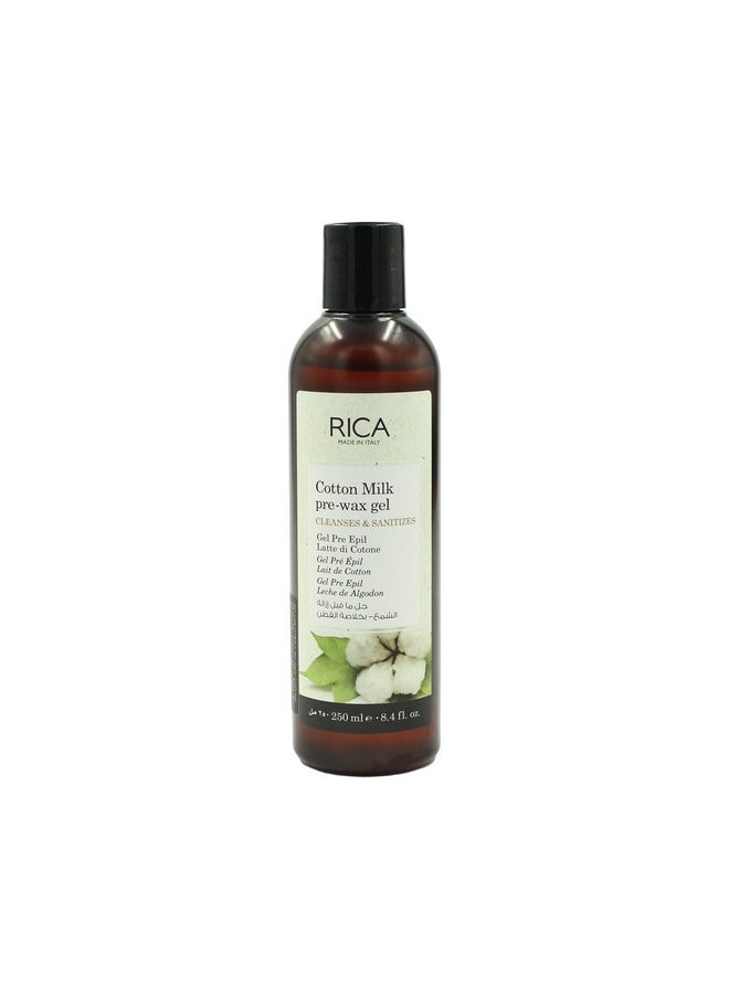 Rica Cotton Milk Pre Wax Gel Cleansing Waxing Hair Cleaning with Natural Extracts for Hydration & Softening Skin - 250ml - pzsku/Z027538CA0215F0608887Z/45/_/1738306697/f11fb9d0-d573-4d50-b028-4c5b9500b8f1