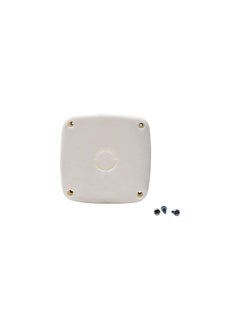 SR VISION SR VISION 4 x 4 Inches Waterproof PVC Square Junction Box with 4 Nos for Outdoor and Indoor CCTV Cameras White Pack of 1  - Image 1