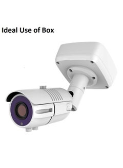 SR VISION SR VISION 4 x 4 Inches Waterproof PVC Square Junction Box with 4 Nos for Outdoor and Indoor CCTV Cameras White Pack of 1  - Image 3