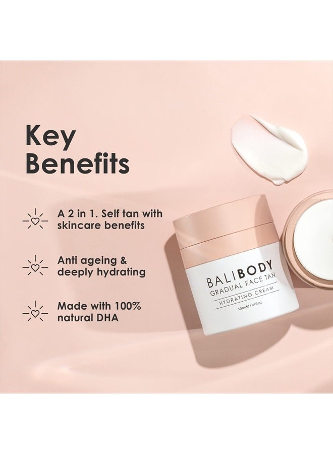 Bali Body Gradual Face Tan | Daily Face Moisturizer | Anti-Aging Hydrating Cream | Evens Skin Tone | Natural Looking Facial Tan for All Skin Types – Unscented, 50ml/1.69 fl oz - Image 5