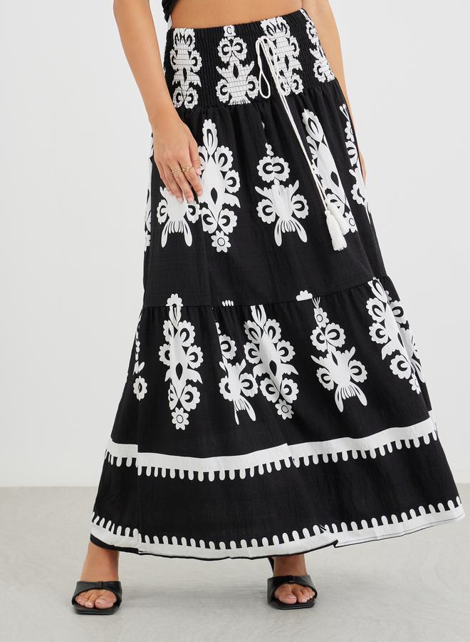Styli Styli All-Over Printed A-Line Maxi Skirt  - Image 2