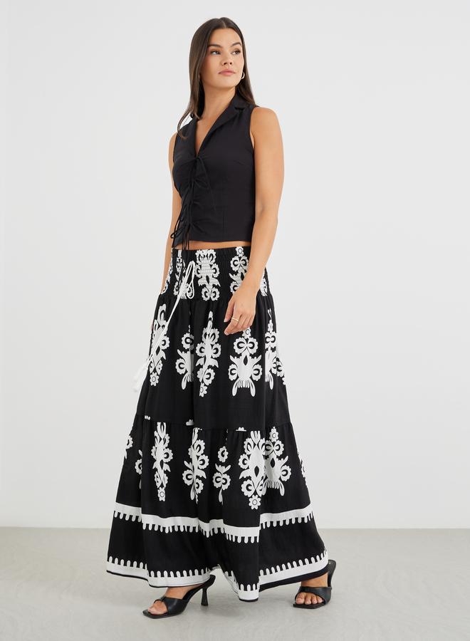 Styli Styli All-Over Printed A-Line Maxi Skirt  - Image 1