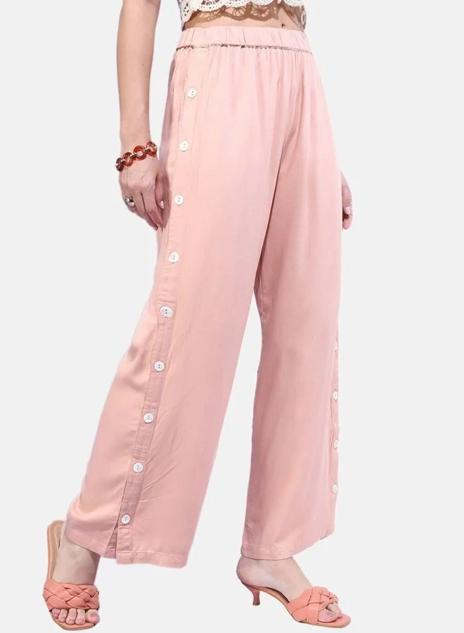Freehand Women Flared Solid High Rise Pant