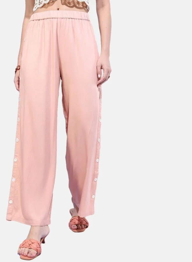 Freehand Women Flared Solid High Rise Pant