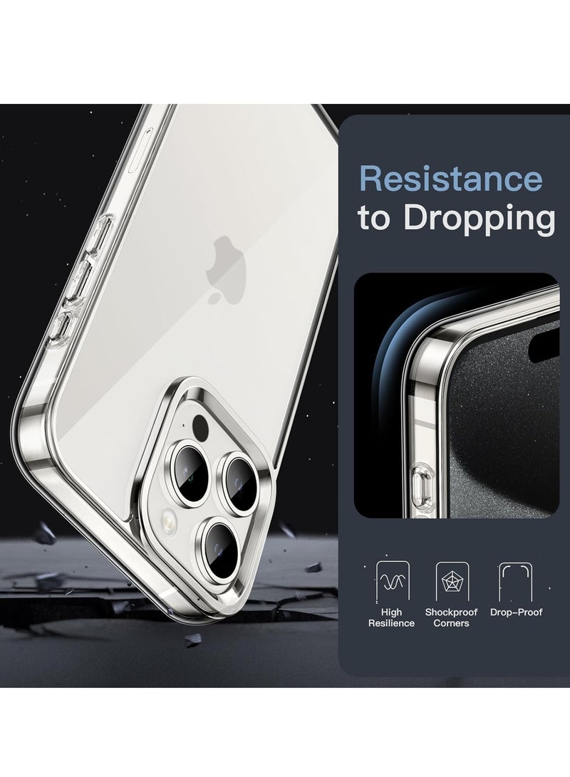 Anti-shock and anti-yellowing case - transparent scratch back for iPhone 15 Pro Max 6.7 inch not 6.1 from GE Tech Thermopolycarbonate - Image 4