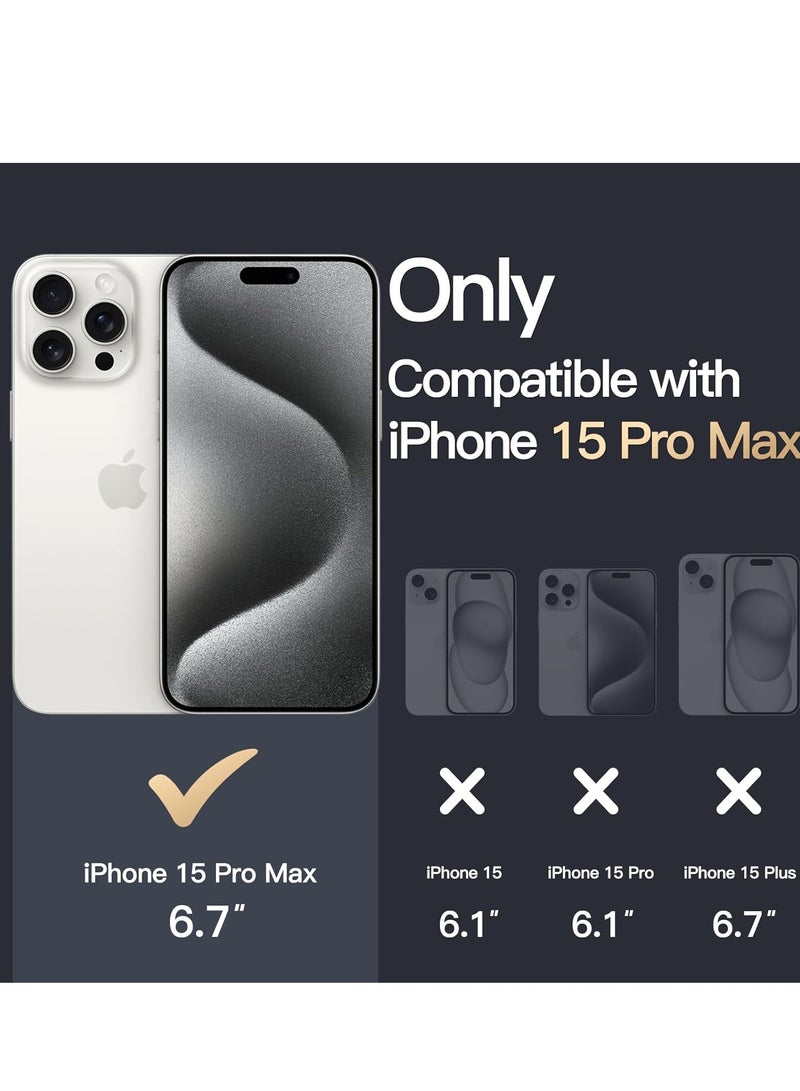 Anti-shock and anti-yellowing case - transparent scratch back for iPhone 15 Pro Max 6.7 inch not 6.1 from GE Tech Thermopolycarbonate - Image 2