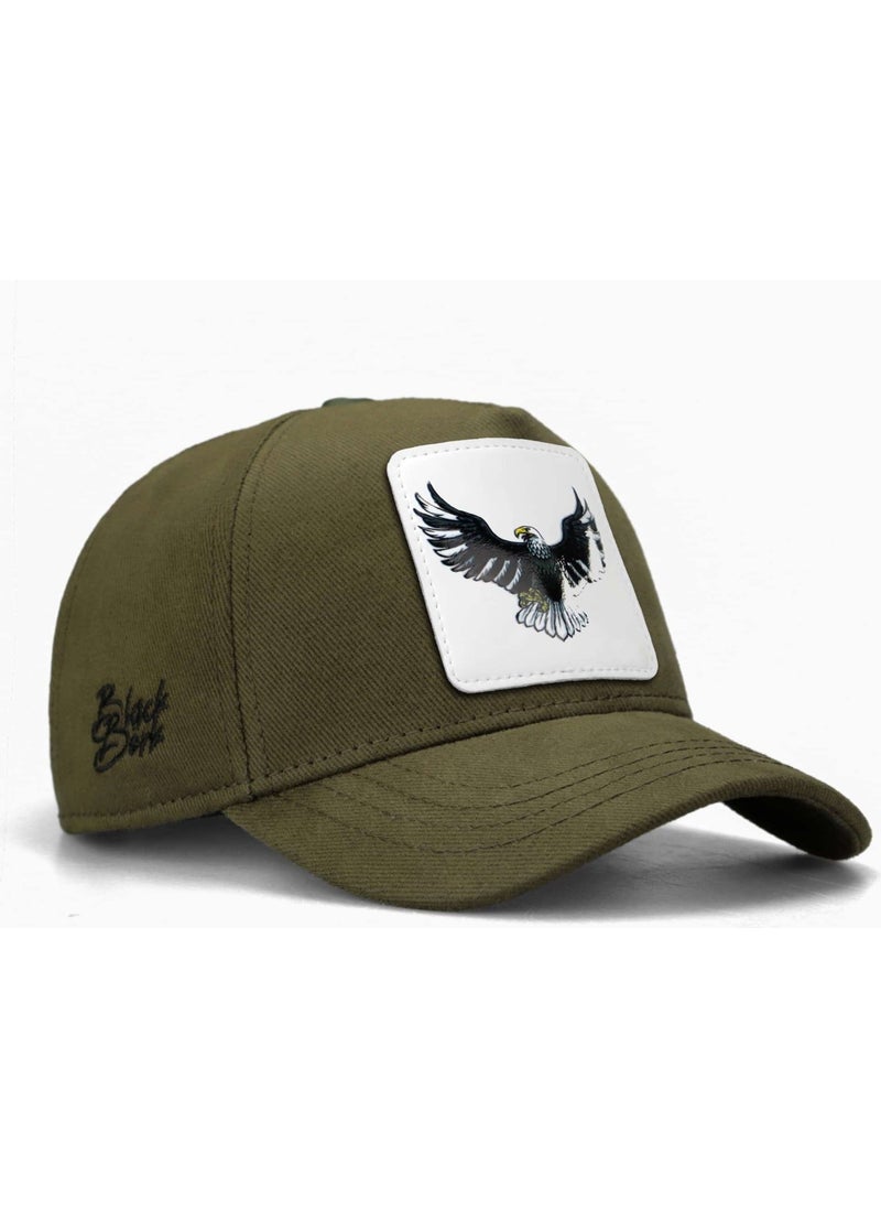 Black Börk BlackBörk V1 Baseball Kids Kartal - Unisex Khaki Kids Hat (Cap) with 6 Code Logo  - Image 1