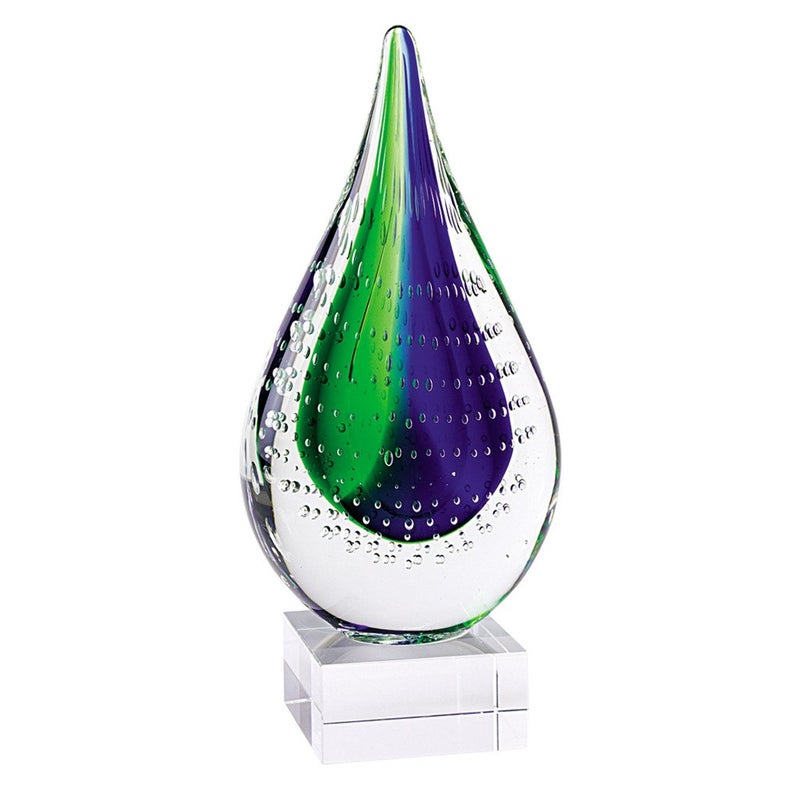 Badash J477 Multicolored Teardrop Centerpiece on Crystal Base