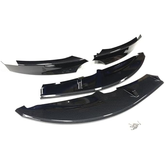 demulax for, 1 Series E82 E88 M Sport 2007-2013 Front Bumper Spoiler Lip Carbon Fiber Look/Gloss Black Air Vent Side Splitter Cover Front Bumper Vent Cover(Carbon Fiber Look) - Image 2