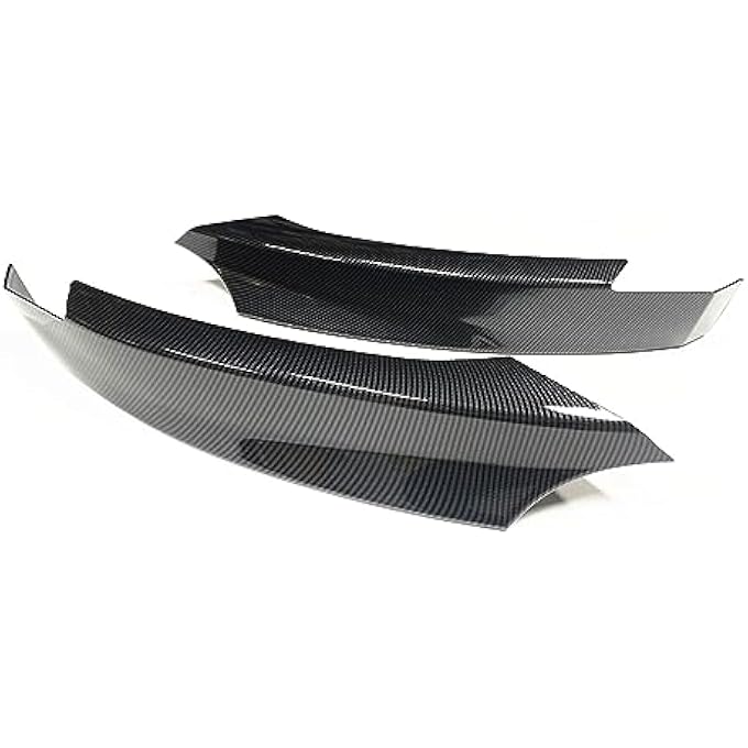 demulax for, 1 Series E82 E88 M Sport 2007-2013 Front Bumper Spoiler Lip Carbon Fiber Look/Gloss Black Air Vent Side Splitter Cover Front Bumper Vent Cover(Carbon Fiber Look) - Image 4