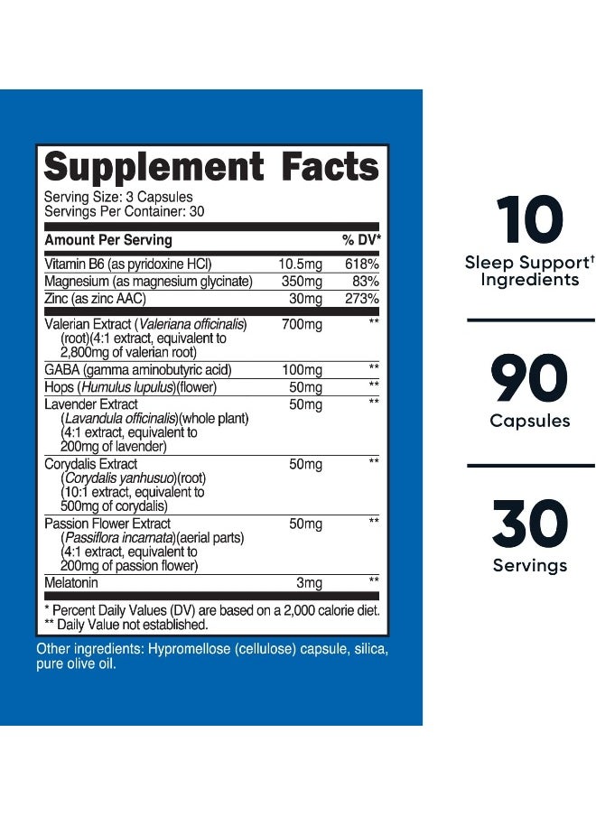 Nutricost - Nutricost Sleep Aid Complex 1330mg Serving (90 Capsules) - Image 1