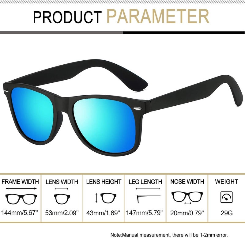 Joopin Square Sunglasses Men Women Polarized UV Protection Classic Trendy Lightweight Designer Sun Glasses for Driving Fishing Hiking Golf - Image 4