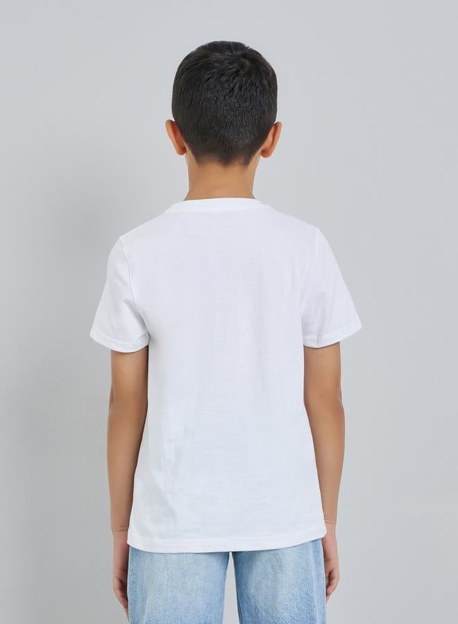 Styli Boys Graphic Print Short Sleeves Cotton T-Shirt - Image 3