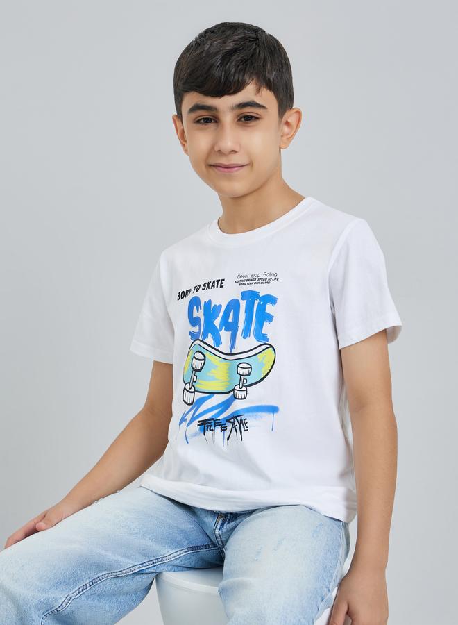 Styli Boys Graphic Print Short Sleeves Cotton T-Shirt - Image 1
