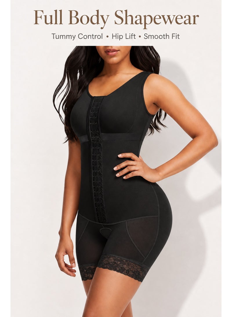 Women Full Body Shapewear Bodysuit – Tummy Control, Butt Lift, Adjustable Hook & Eye, Comfortable Slimming Corset - Image 1