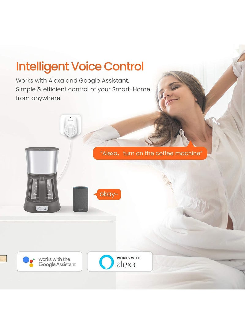 Tenda Smart Plug WiFi Outlet SP3, Works With Alexa, Google Home, Wireless Smart Socket, Remote Control Timer Plug, No Hub Required, APP Control, Pack of 4 - Image 4