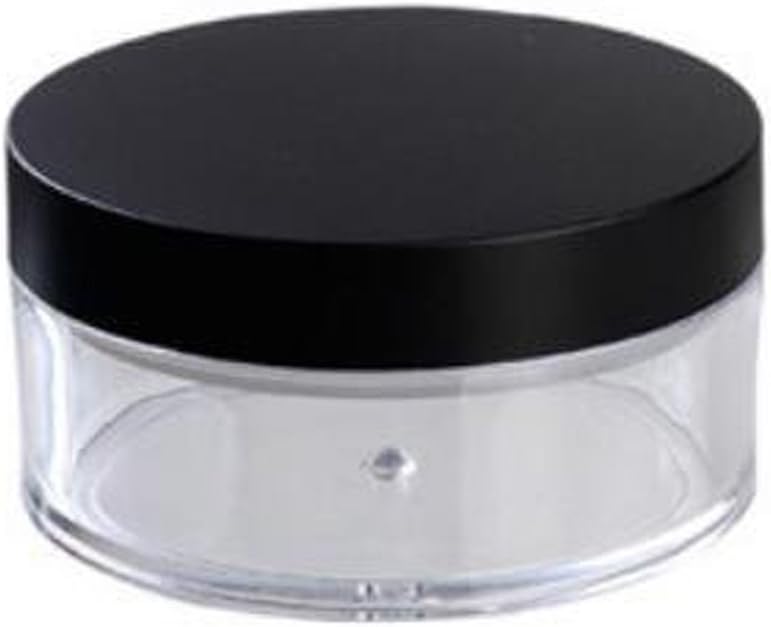 Teensery 2 Pcs 50G 50ml Plastic Empty Powder Puff Case Face Powder Blusher Makeup Cosmetic Jars Containers With Sifter Lids
